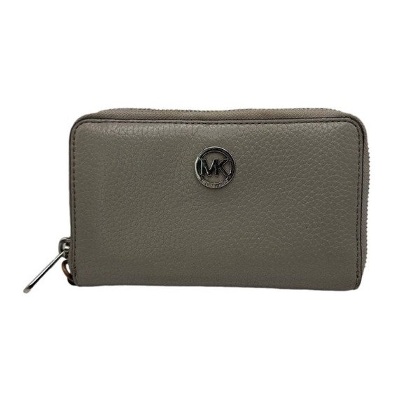 MICHAEL KORS Gray Zip Around Wallet - Picture 1 of 9